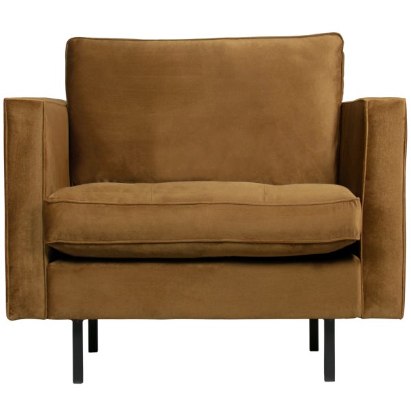 Afbeelding van RODEO CLASSIC FAUTEUIL VELVET HONINGGEEL