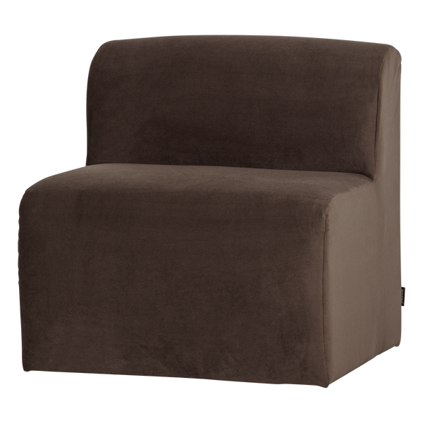 Image of MOJO BASE DINING BENCH 84 CM WITH BACK VELVET BROWN [fsc]