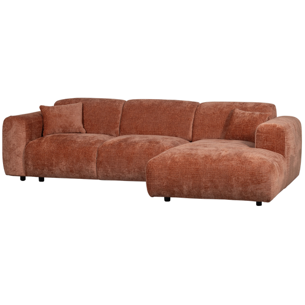 Image of CLOUD CHAISE LONGUE SOFA RIGHT CHENILLE TERRA