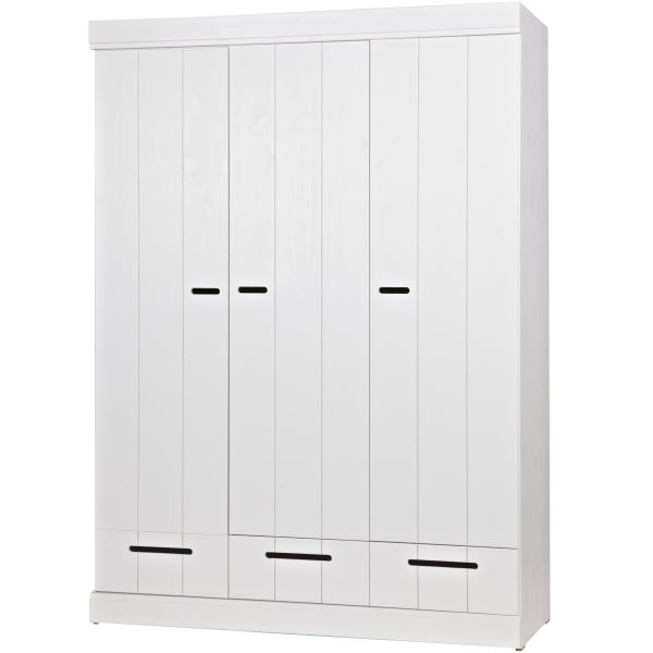 Image of CONNECT 3-DOORS BASIC DRAWER - STRIP DOORS CAB WHITE [fsc]