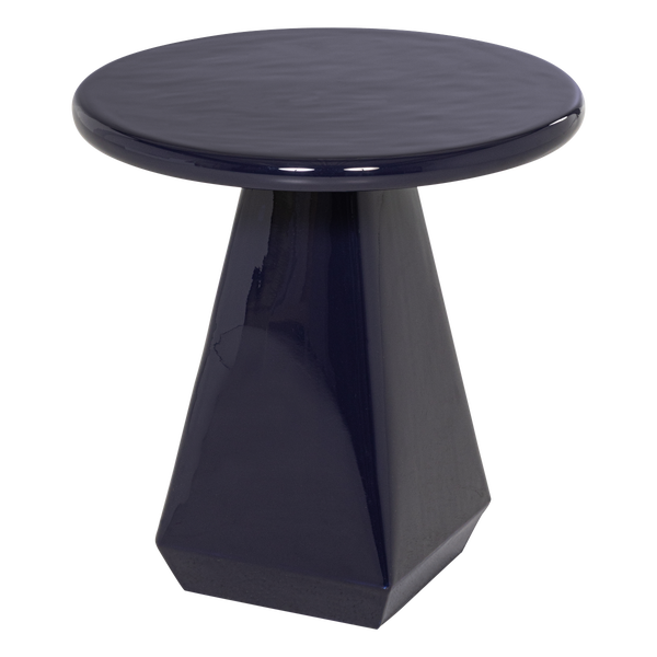 Image de LAVO TABLE D'APPOINT MÉTAL HAUT BRILLANT BLEU FONCÉ