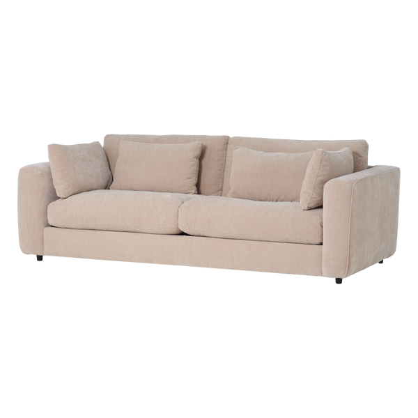 Afbeelding van CHUNKY 3-ZITS BANK CHENILLE ZAND