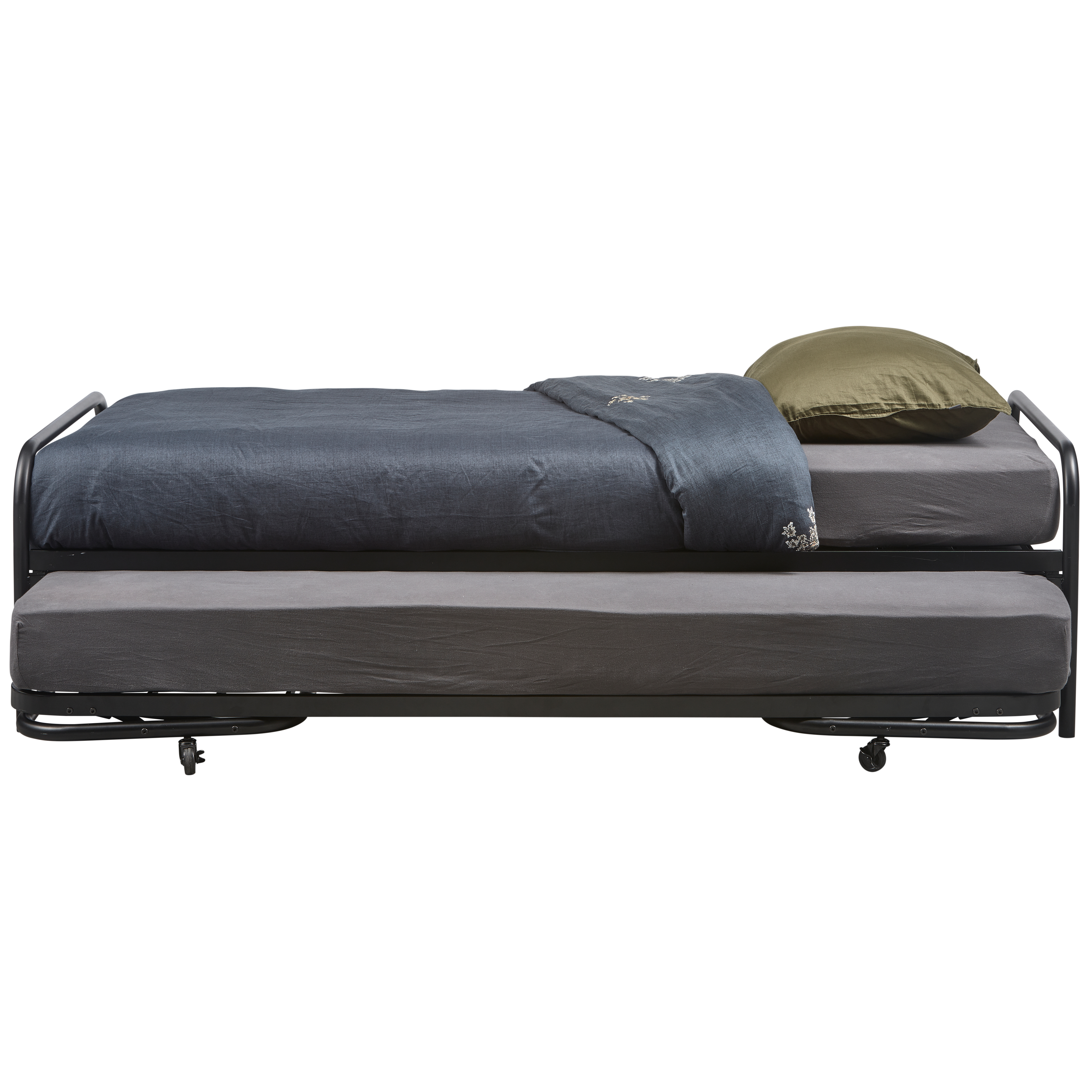 EGGREE Sofa bed van metaal, eenpersoonsbed uit Nordico, 90 x 190 cm
