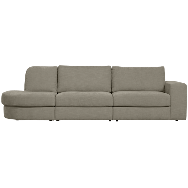 Image of FAMILY 2,5-SEATER SOFA ROUNDED LEFT WARM GREY