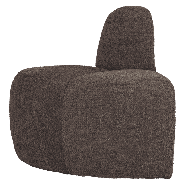 Afbeelding van MOJO EETBANK HOEK ROND RUGLEUNING WOLLIG BRUIN [fsc]