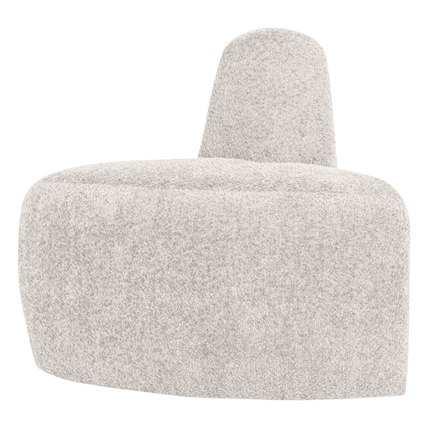 Image of MOJO BASE DINING BENCH CORNER ROUND BACK WOOLLY ECRU [fsc]