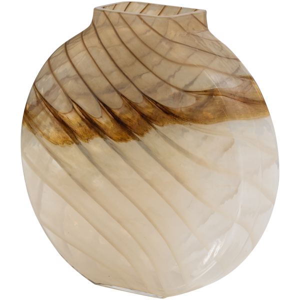 Image of NORBERT HANDSHAPED VASE GLASS BROWN