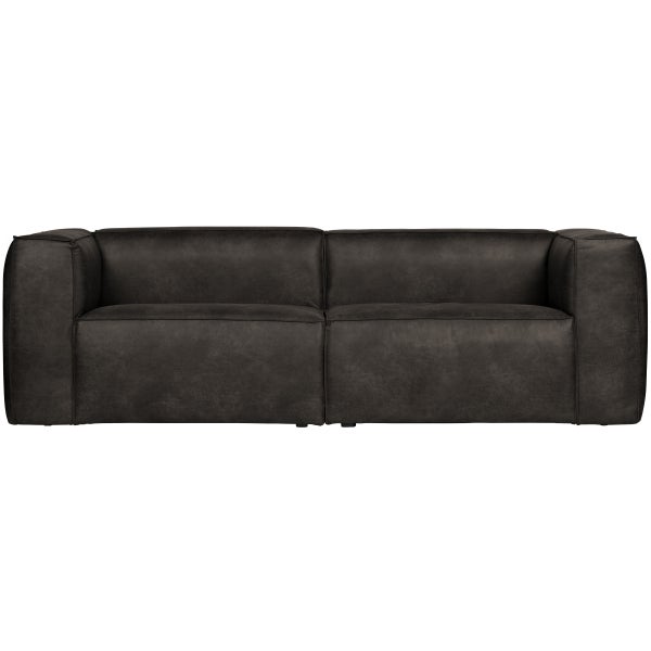 Image of BEAN 3.5-SEATER SOFA ECO LEATHER BLACK