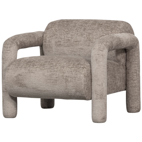 Image de LENNY FAUTEUIL EN TEXTURE GROSSIÈRE SABLE