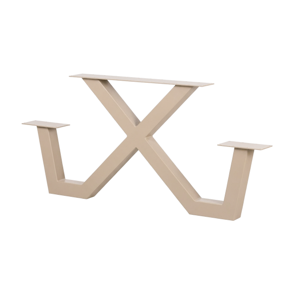 Image de TABLO X-LEG PICNIC DE JARDIN METAL SABLE - 1 PIECE