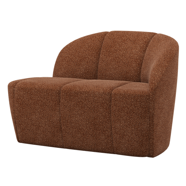 Image of MOJO 2-SEATER BENCH RIGHT WOOLLY RUST BROWN