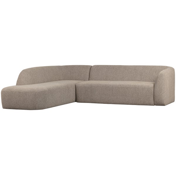 Image of SLOPING CORNER SOFA LEFT NATURAL MELANGE