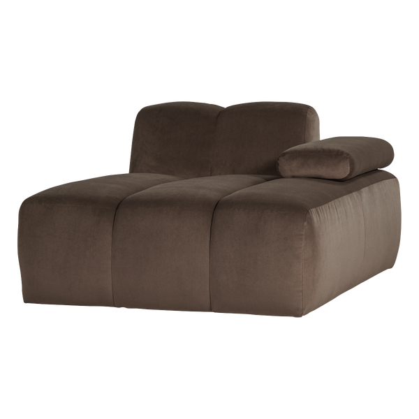 Image of MOJO CHAISE LONGUE ELEMENT RIGHT VELVET BROWN [fsc]