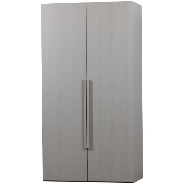 Image of RENS 2-DOORS WARDROBE LONG HANDLE WALNUT/PEBBLE GREY [fsc]