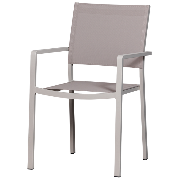 Image of FOWL DINING CHAIR ALUMINUM/TEXTILE SAND