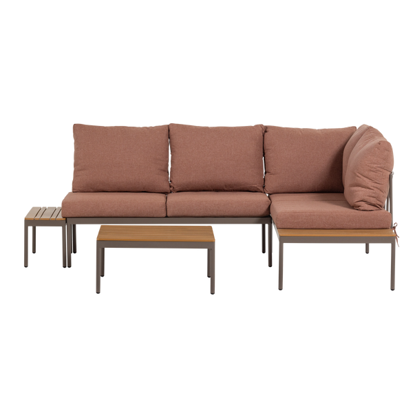 Image of ZARO GARDEN MODULAR LOUNGE SET METAL/POLYWOOD PINK