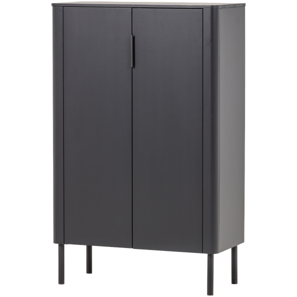 Image of GUNNAR 2-DOORS CABINET PINE MATT BLACK [fsc]