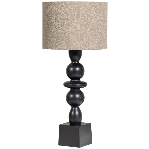 Image of CHRISSIE TABLE LAMP BASE + ASTA LAMPSHADE BOUCLÉ SAND
