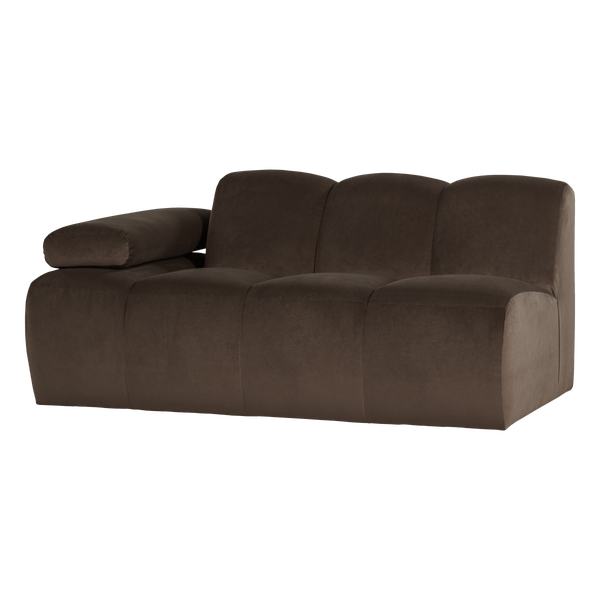 Image of MOJO 1,5-SEATER ELEMENT ARM LEFT VELVET BROWN [fsc]