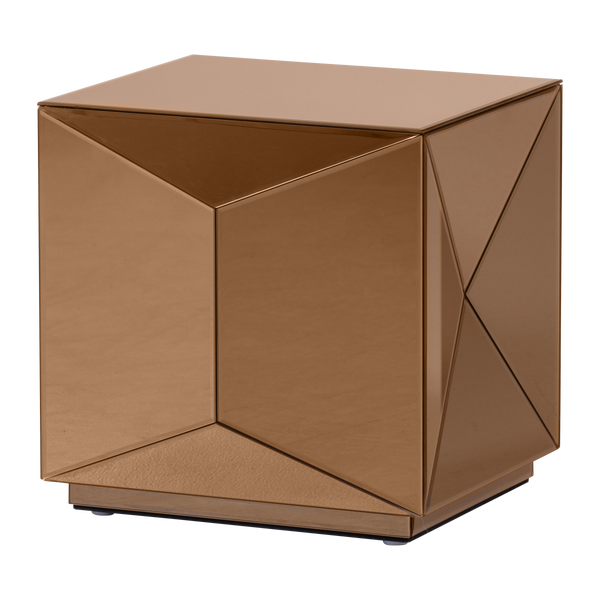 Bild von GLINTZ BEISTELLTISCH HOLZ SPIEGELGLAS BRAUN [fsc]