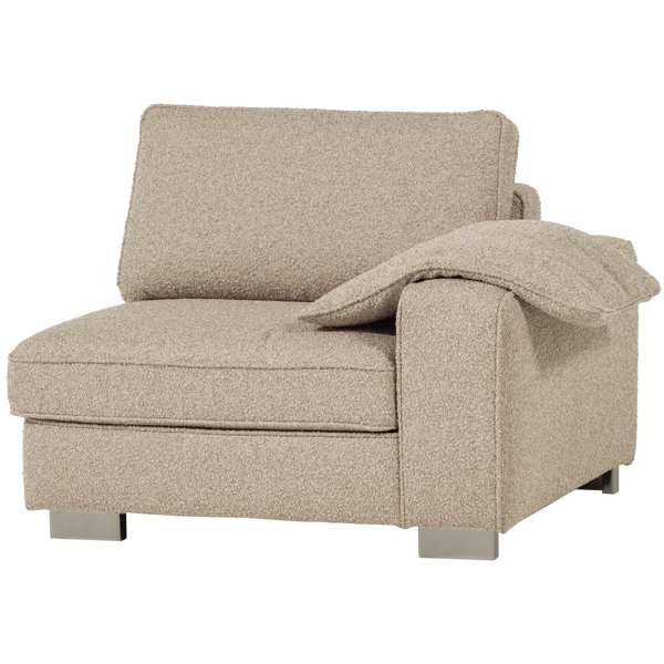 Image of LAZY 1-SEATER ELEMENT ARM RIGHT BOUCLÉ NATURAL