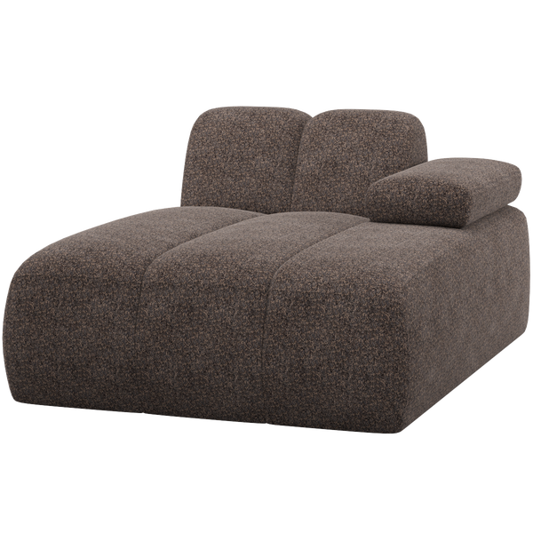 Image of MOJO CHAISE LONGUE ELEMENT RIGHT WOOLLY BROWN
