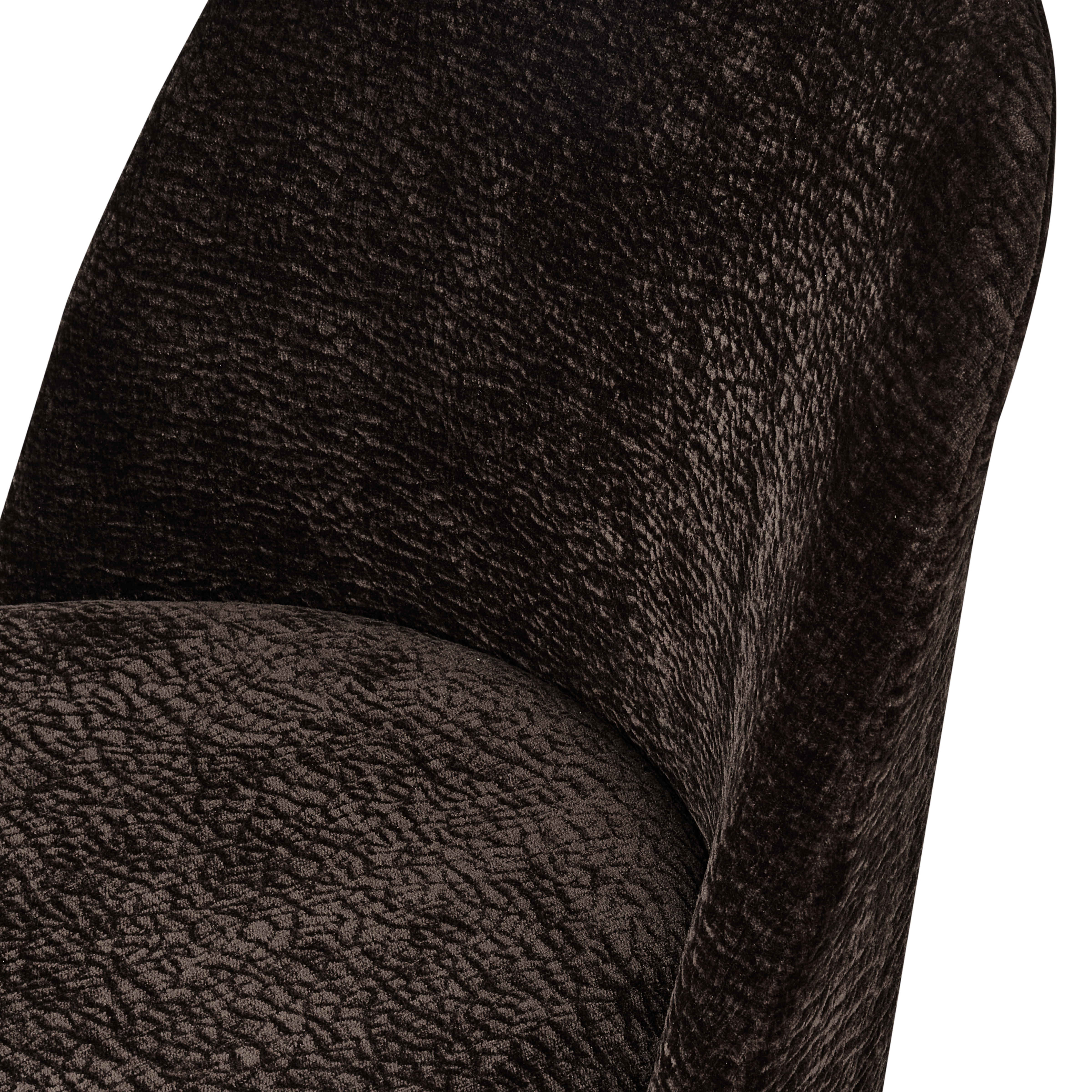 800816-DBC-01_VS_BP_Vogue_eetkamerstoel_3D_chenille_donker_bruin_chrome_poot_detail.png?auto=webp&format=png&width=1500&height=1500