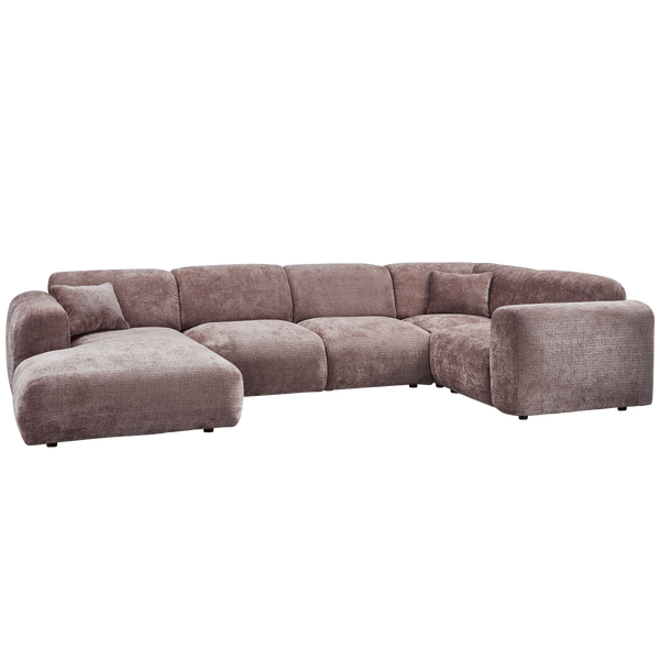 Image of CLOUD CORNER SOFA RIGHT WOVEN CHENILLE TAUPE