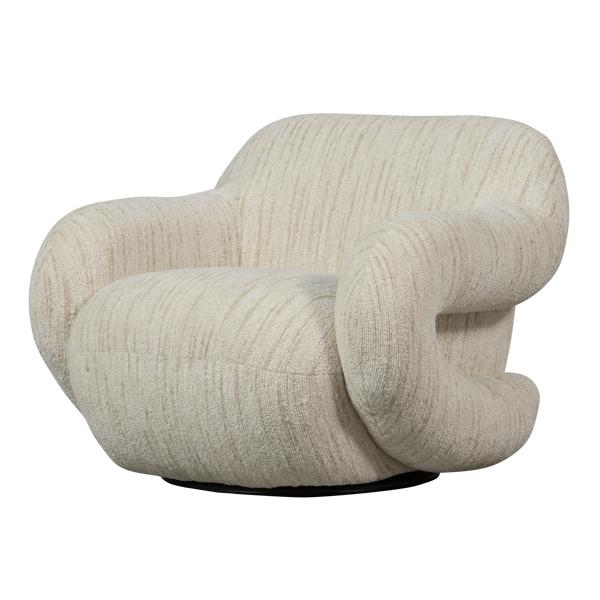 Image of FOLKE ARMCHAIR CHENILLE NATURAL MELANGE