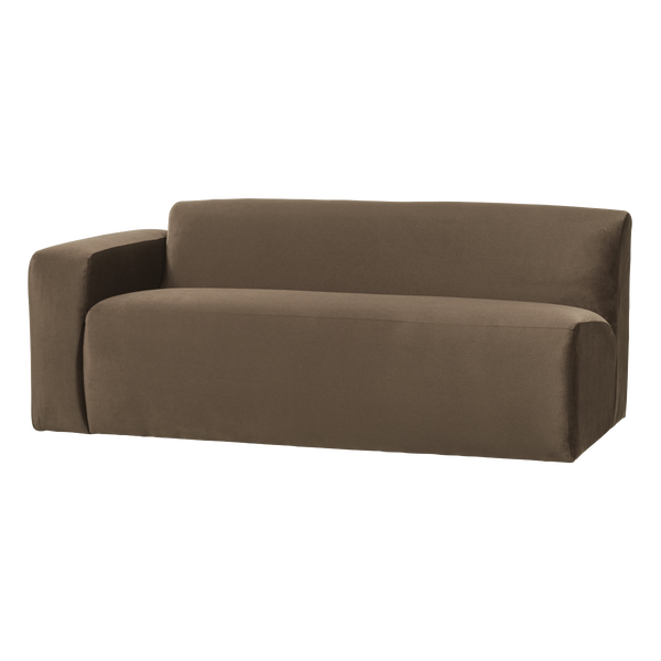 Image de MOJO BASE ÉLÉMENT 2 PLACE BRAS GAUCHE VELOURS TAUPE [fsc]