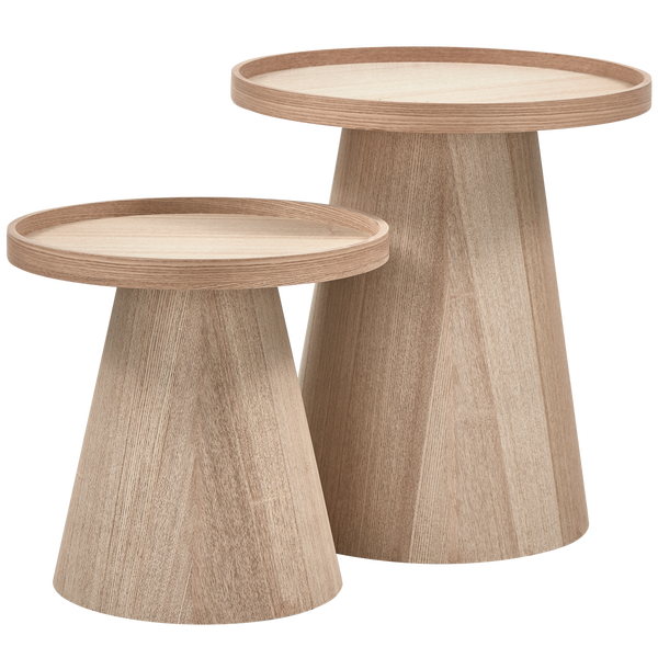 Image of MAUD SIDE TABLE CONICAL MDF NATURAL 50xØ45CM