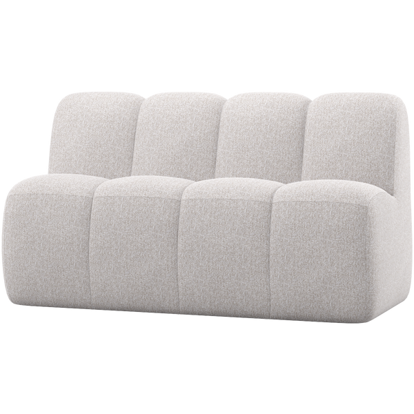 Image of MOJO DINING BENCH 164 CM WITH BACKREST BOUCLÉ ECRU MELANGE