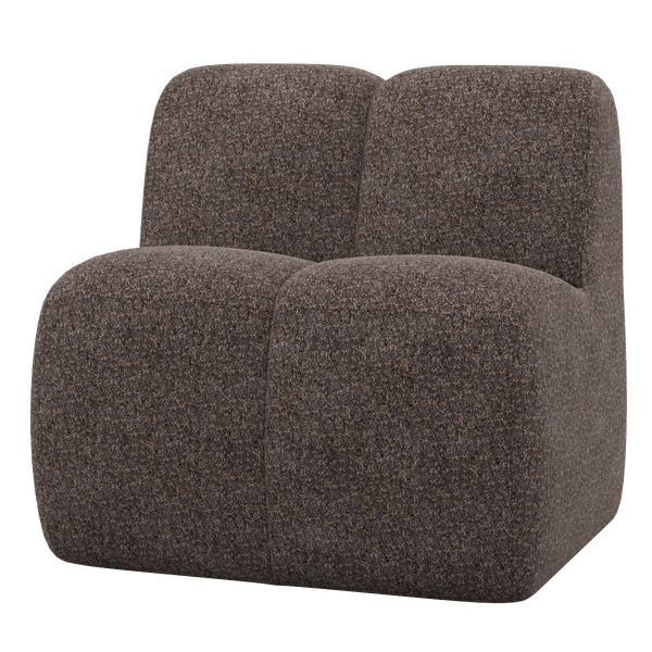 Image of MOJO DINING BENCH 84 CM WITH BACKREST WOOLLY BROWN