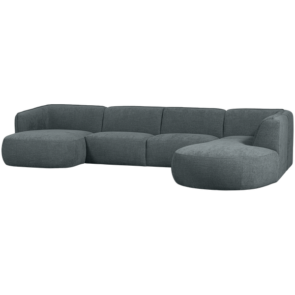 Image of POLLY SOFA U-SHAPE RIGHT BLUE/GREEN