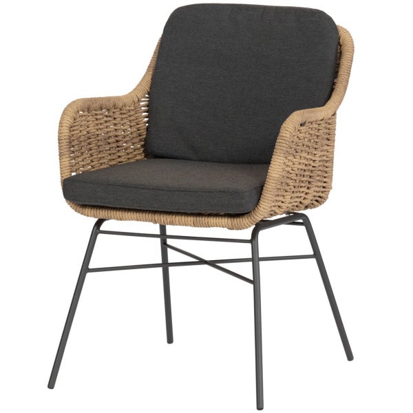 Image of RIO DINING CHAIR 
METAL/WICKER