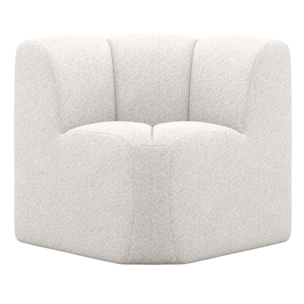 Image of MOJO DINING BENCH CORNER WITH BACKREST WOOLLY ECRU