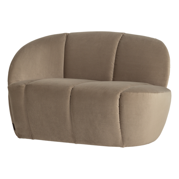 Image of MOJO 2-SEATER BENCH LEFT VELVET KHAKI [fsc]