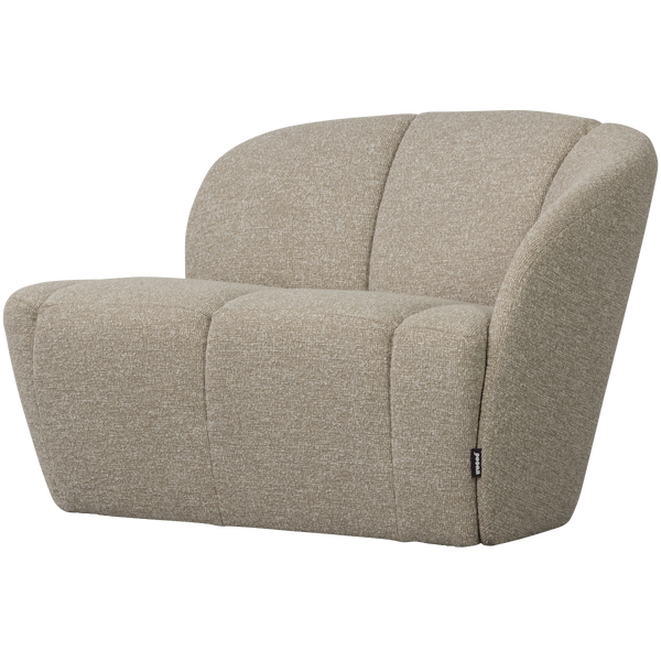 Image of MOJO 2-SEATER BENCH RIGHT BOUCLÉ BEIGE MELANGE