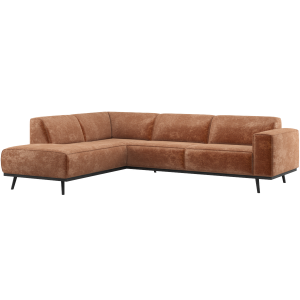 Image of STATEMENT CORNER SOFA LEFT CHENILLE VELVET TERRA