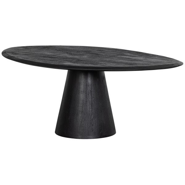 Image of POSTURE COFFEE TABLE MANGO WOOD BLACK Ø120CM