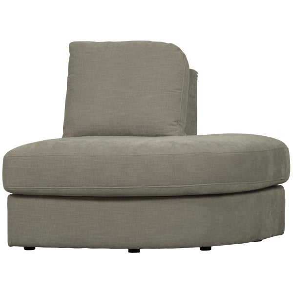 Image of FAMILY 1-SEATER ELEMENT ROUND CORNER RIGHT WARMGREY