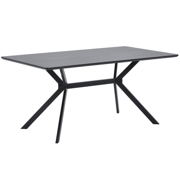 Image of BRUNO DINING TABLE RECTANGLE MDF BLACK 160x90CM