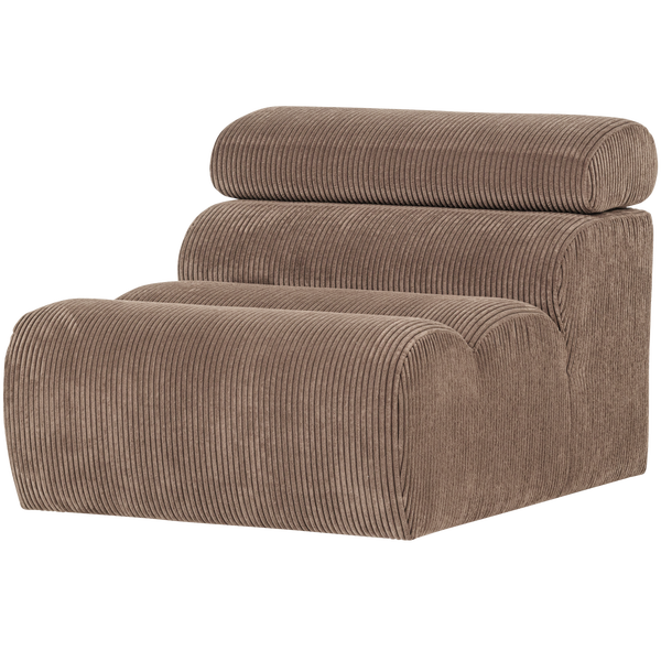 Image of NOVI 1-SEATER ELEMENT RIB FABRIC TAUPE