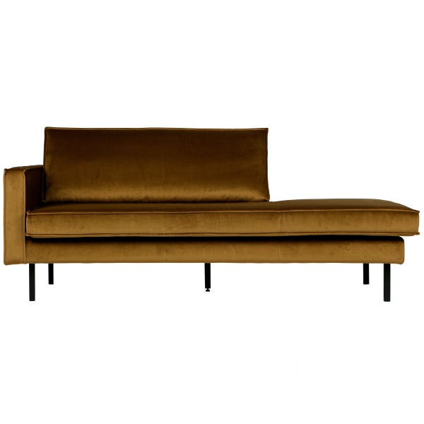 Image de RODEO DAYBED LEFT VELVET JAUNE MIEL