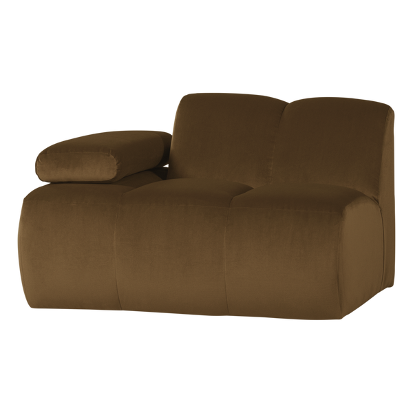 Image of MOJO 1-SEATER ELEMENT ARM LEFT VELVET HONEY YELLOW [fsc]
