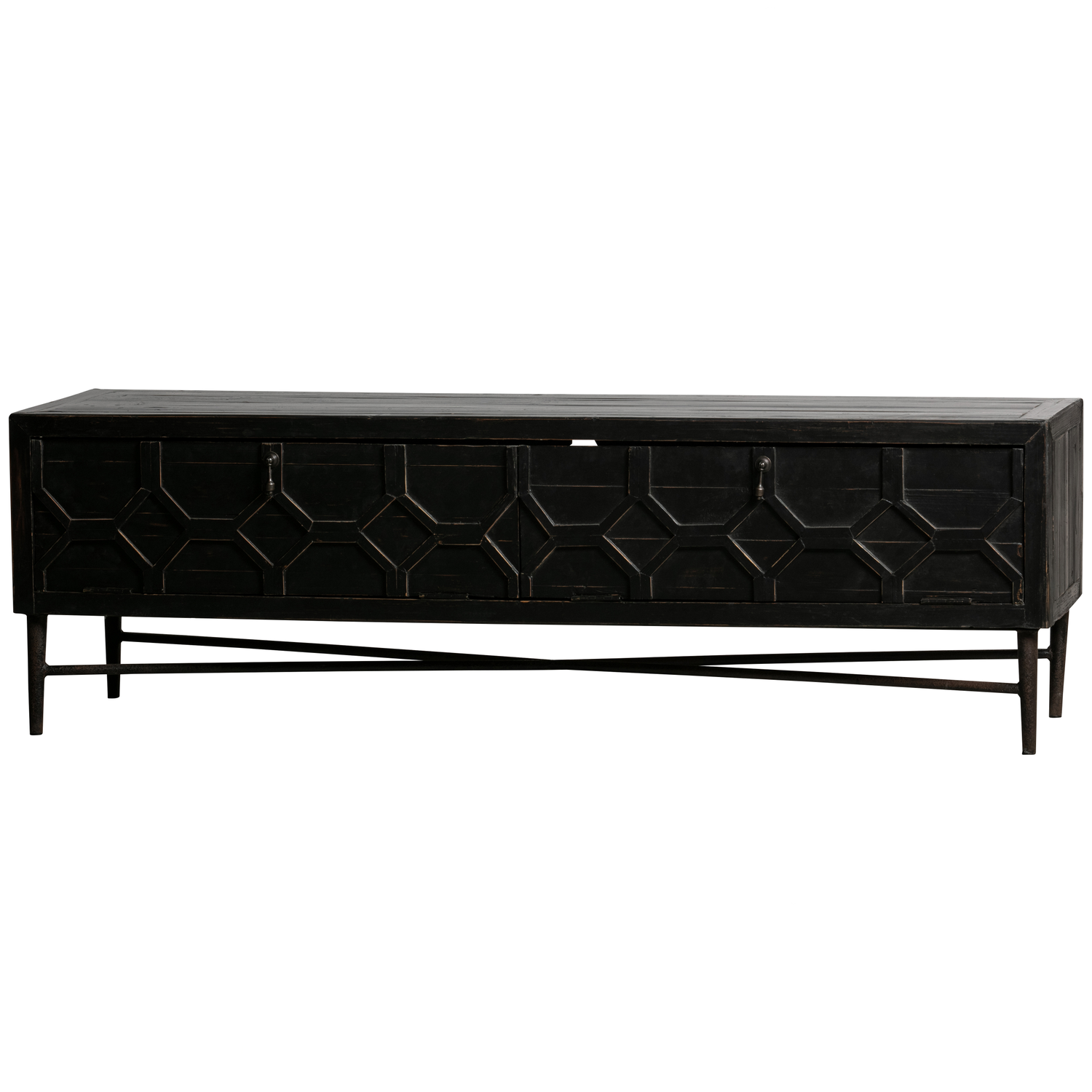 BePureHome Bequest Tv Meubel/ Salon Tafel - Hout - Zwart - 50x160x45 - BePureHome Bequest Tv Meubel/ Salon Tafel - Hout - Zwart - 50x160x45 -