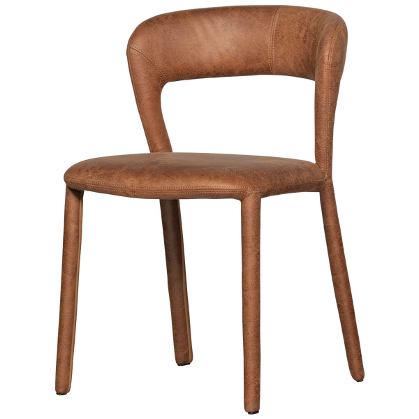 Image of NOBLE DINING CHAIR LEATHERLOOK COGNAC