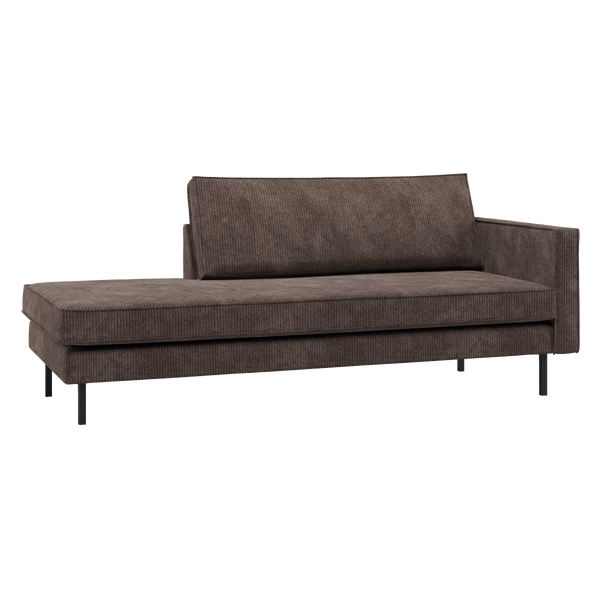 Image of RODEO DAYBED RIGHT RIB FABRIC BROWN