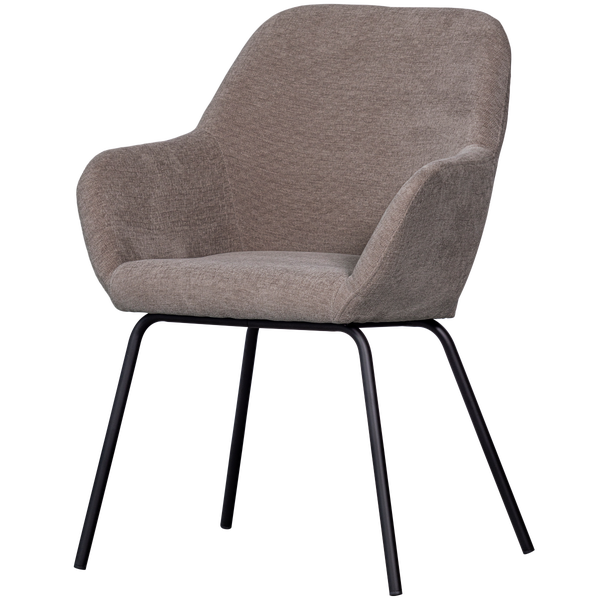 Image of VOS DINING CHAIR WOVEN FABRIC TAUPE