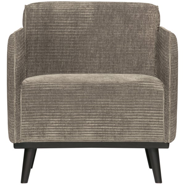 Afbeelding van STATEMENT FAUTEUIL MET ARM RIBSTOF KLEIGRIJS